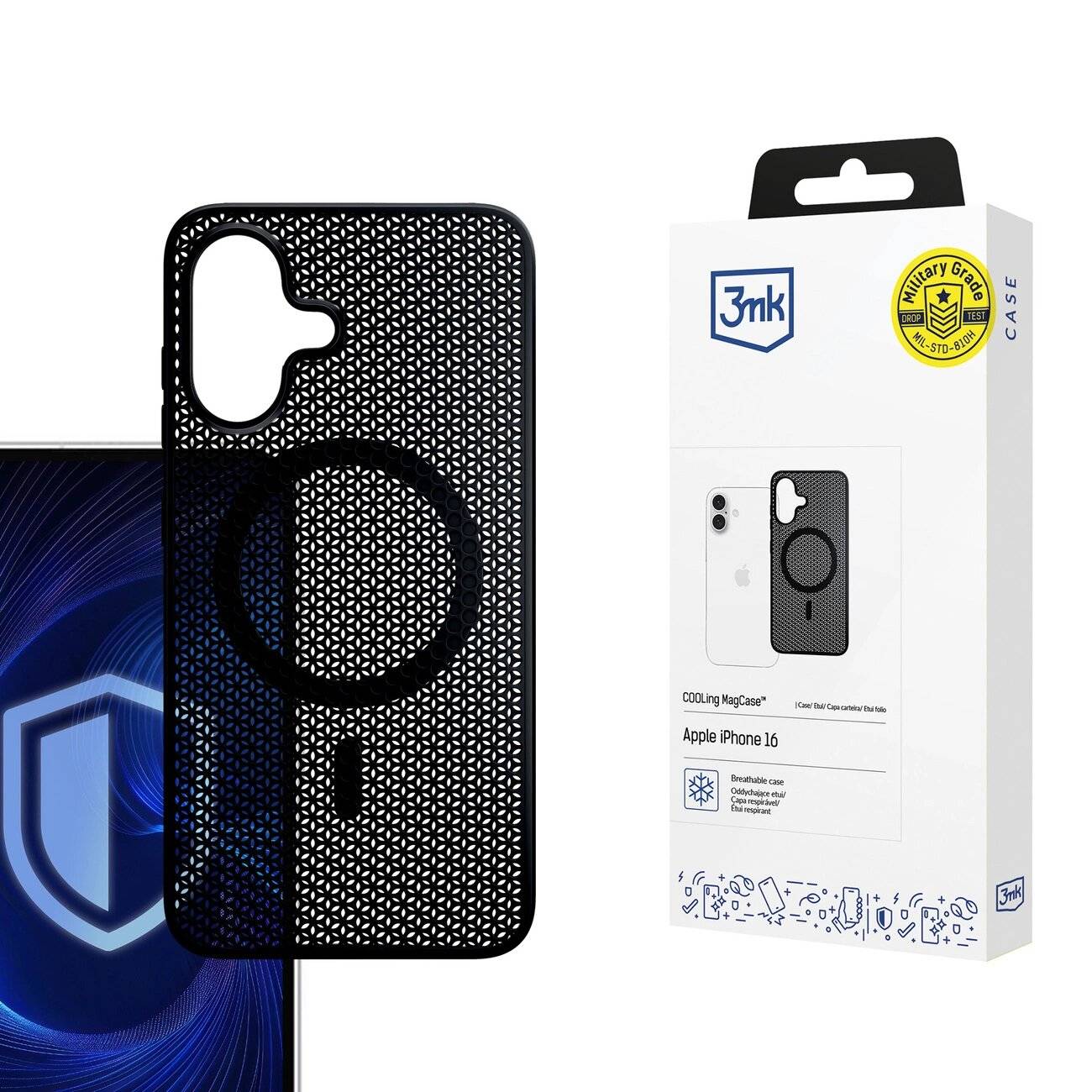 3mk COOLing MagCase Hülle Apple iPhone 16 – Schwarz