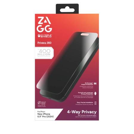 ZAGG InvisibleShield Glass Elite Privacy 360 iPhone 16 Pro Max