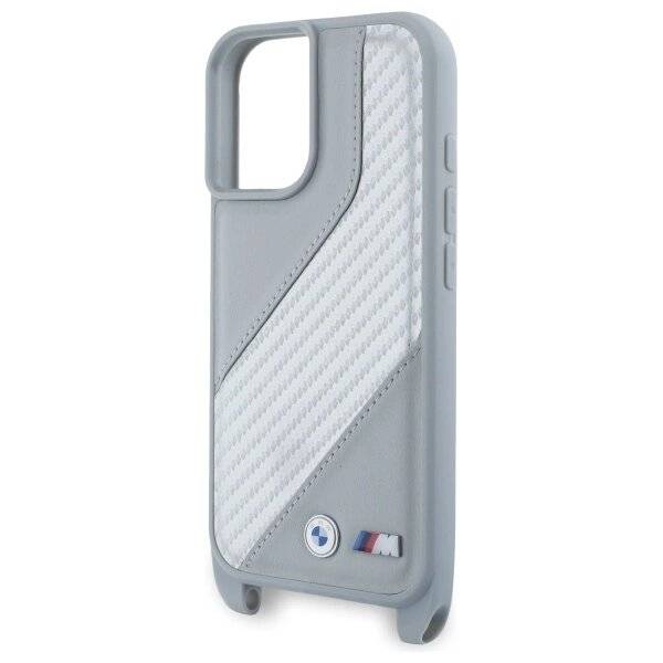 BMW M Edition Carbon Stripe & Strap Hülle iPhone 16 – Grau
