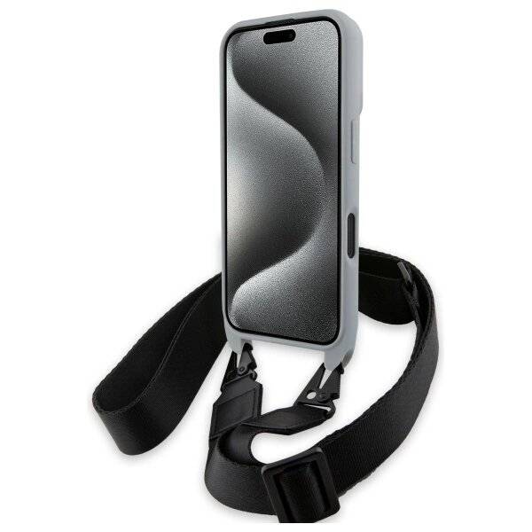 BMW M Edition Carbon Stripe & Strap Hülle iPhone 16 – Grau