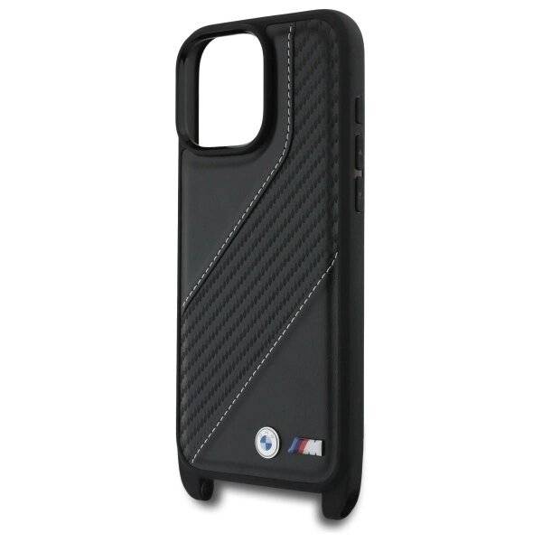 BMW M Edition Carbon Stripe & Strap Hülle iPhone 16 Pro Max – Schwarz
