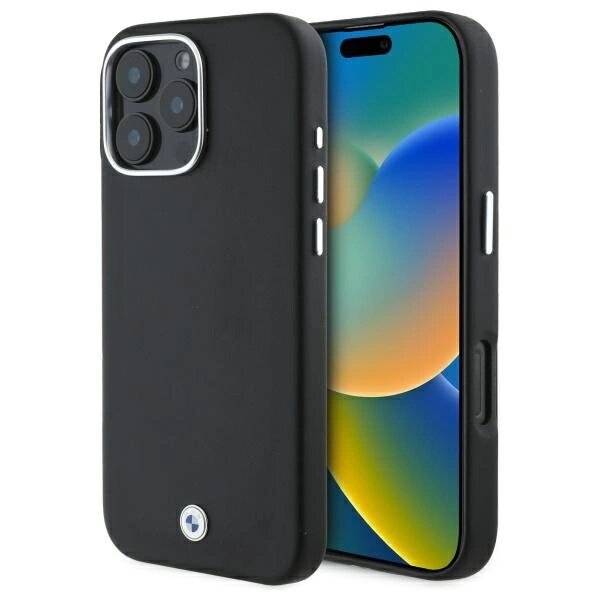 BMW Sign Full Wrapped Metal MagSafe Hülle iPhone 16 Pro – Schwarz