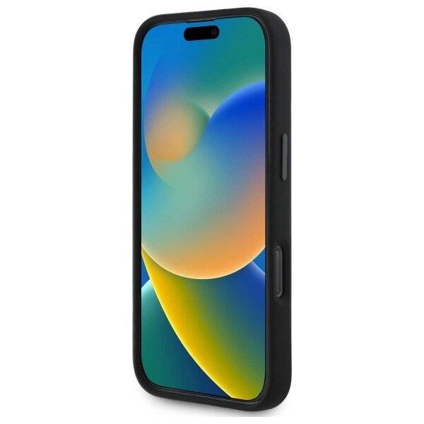 BMW Silikon Random Lines MagSafe Hülle iPhone 16 Pro Max – schwarz