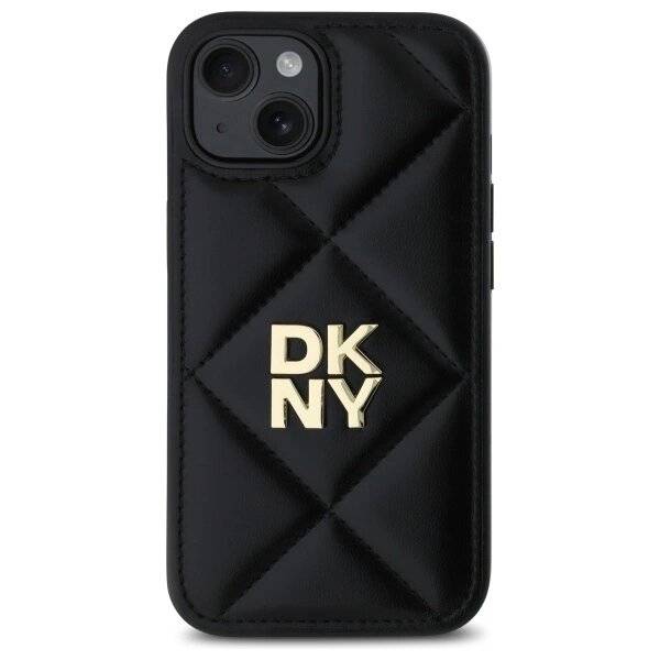 DKNY Quilted Stack Logo Hülle iPhone 14 – Schwarz