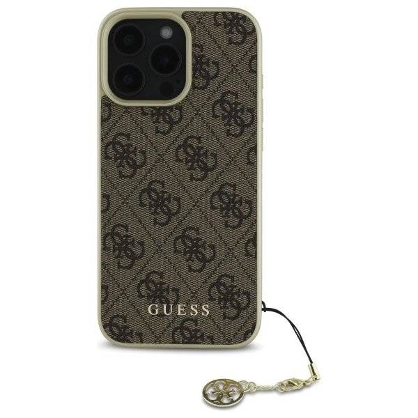 Guess 4G Charms Collection Hülle iPhone 16 Pro – braun