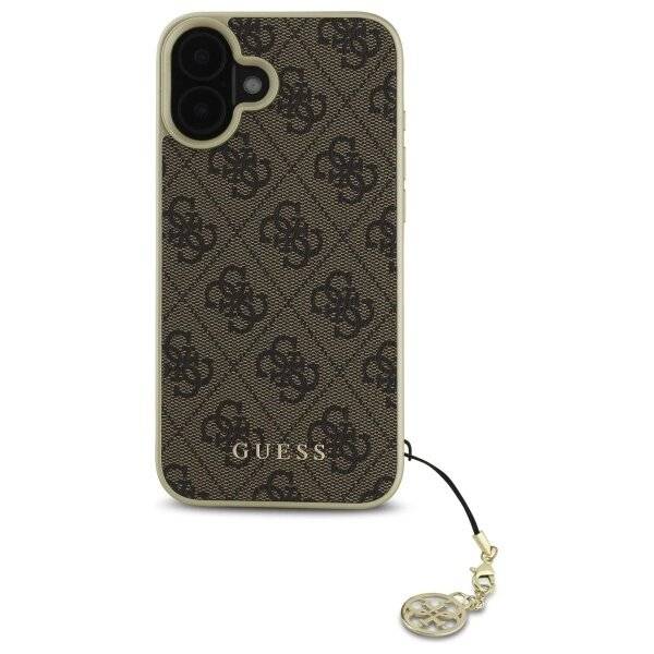 Guess 4G Charms Collection Hülle iPhone 16 Plus – braun
