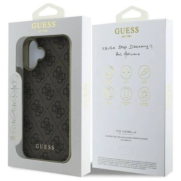 Guess 4G Charms Collection Hülle iPhone 16 Plus – braun