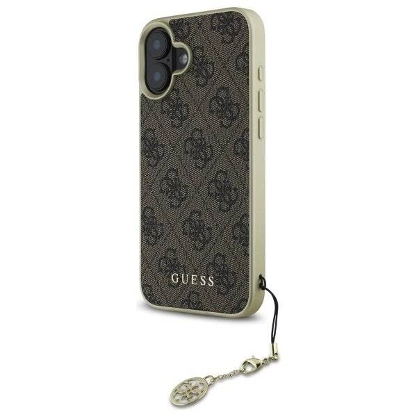 Guess 4G Charms Collection Hülle iPhone 16 Plus – braun
