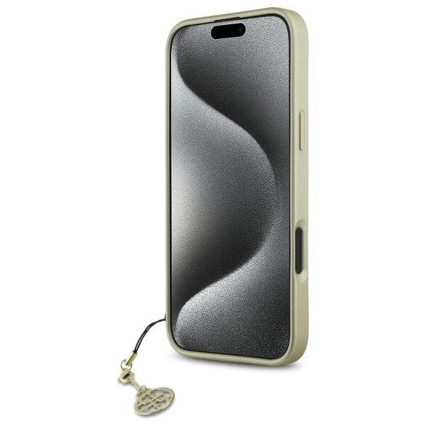 Guess 4G Charms Collection Hülle iPhone 16 – braun