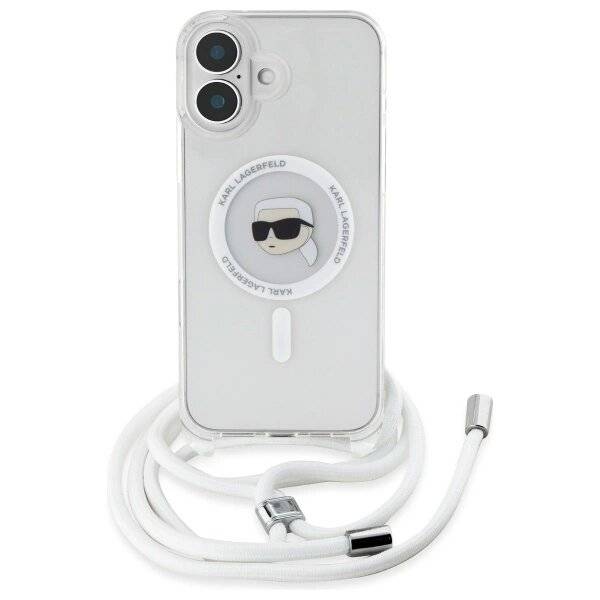 Karl Lagerfeld Crossbody IML Head Magsafe Hülle iPhone 16 – transparent