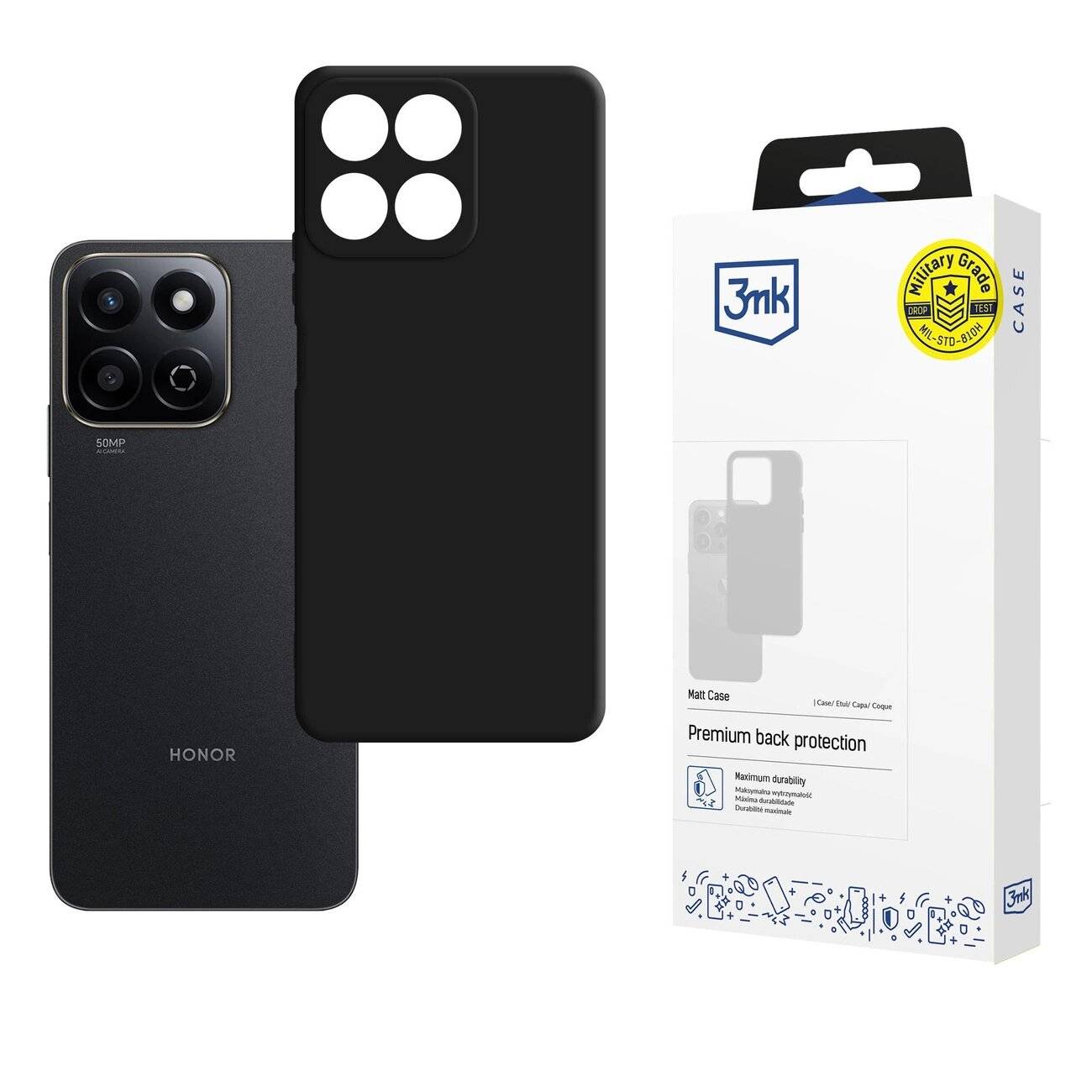 3mk Mattgehäuse Honor 200 Smart - Schwarz