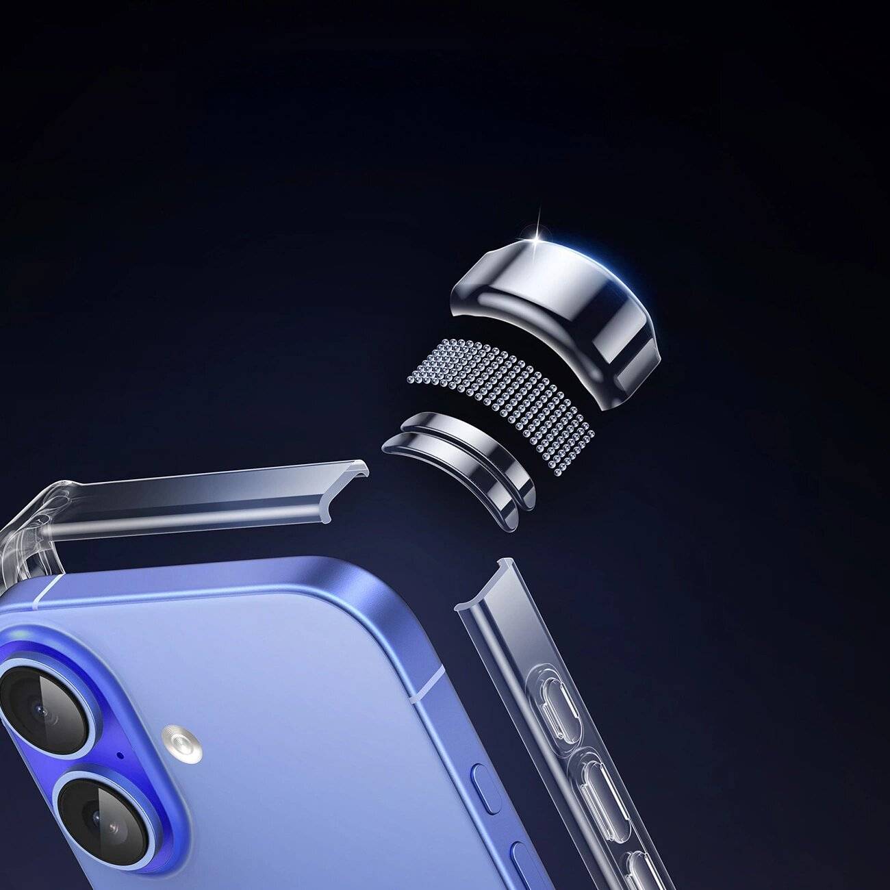 Ugreen Bright Cushion CA101 Hülle iPhone 16 Plus - Transparent