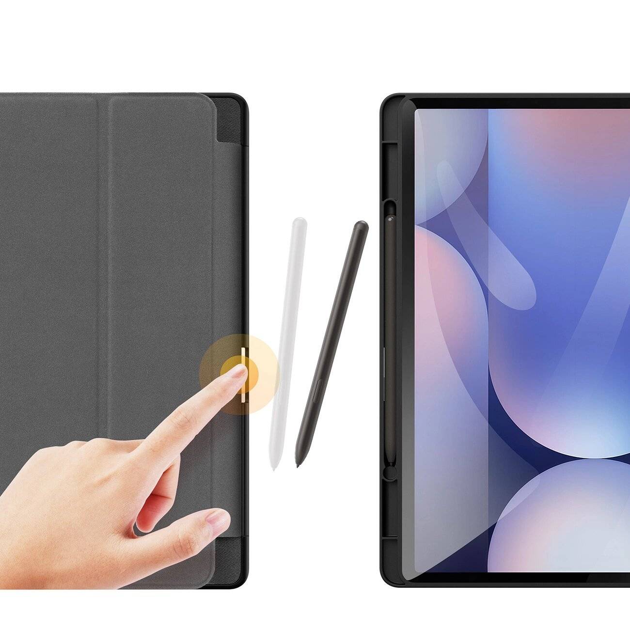 Dux Ducis Domo Öko-Lederhülle Ständer Samsung Tab S10+ / S9+ S9 FE+ – Schwarz