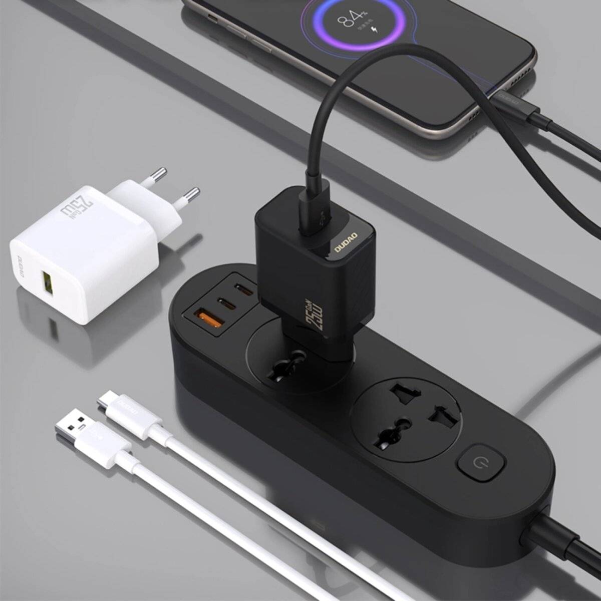 Dudao A27S 25W GaN USB-A Ladegerät - Schwarz