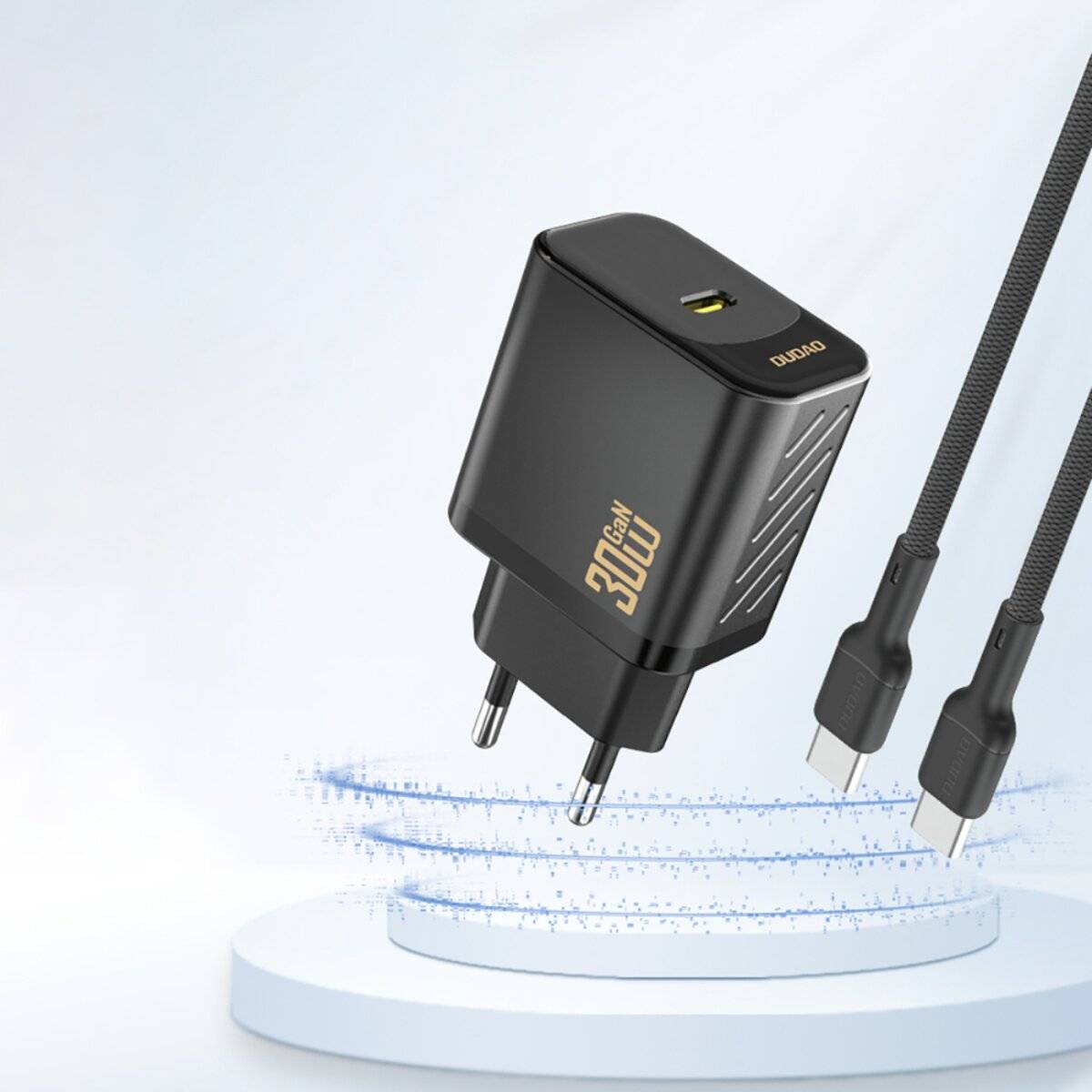 Dudao A27P 30W PD GaN USB-C Wandladegerät Schwarz