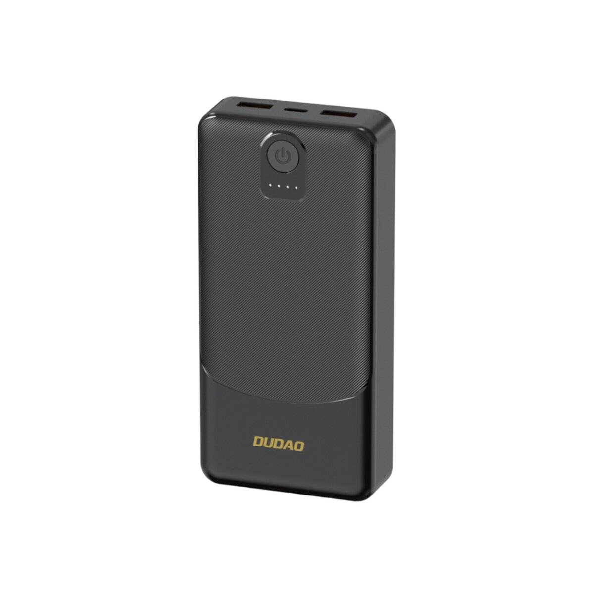 Dudao K10 Powerbank 10000 mAh, 2x USB-A, 2,4 A, Schwarz