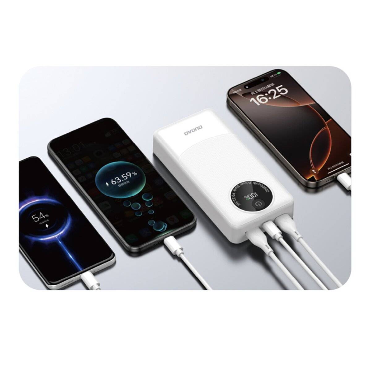 Dudao K12Pro Powerbank 20000mAh 22,5W PD USB-A/USB-C Weiß