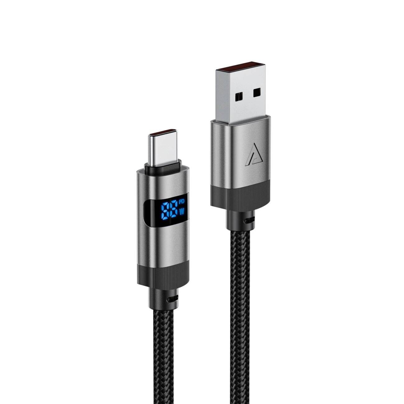 Acefast C15-04 USB-A - USB-C Kabel Display 480Mb/s 66W 1,2m Schwarz