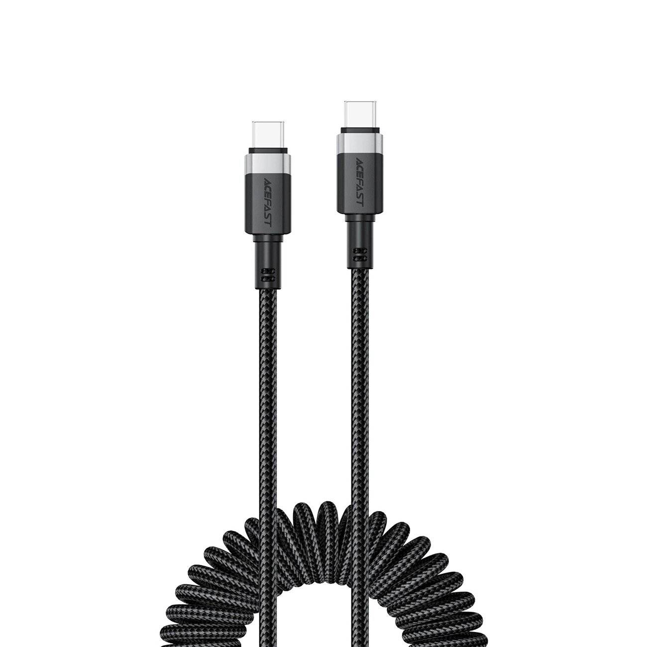 Acefast C14-03 USB-C - Federkabel 480Mb/s 3A 1,2m Schwarz