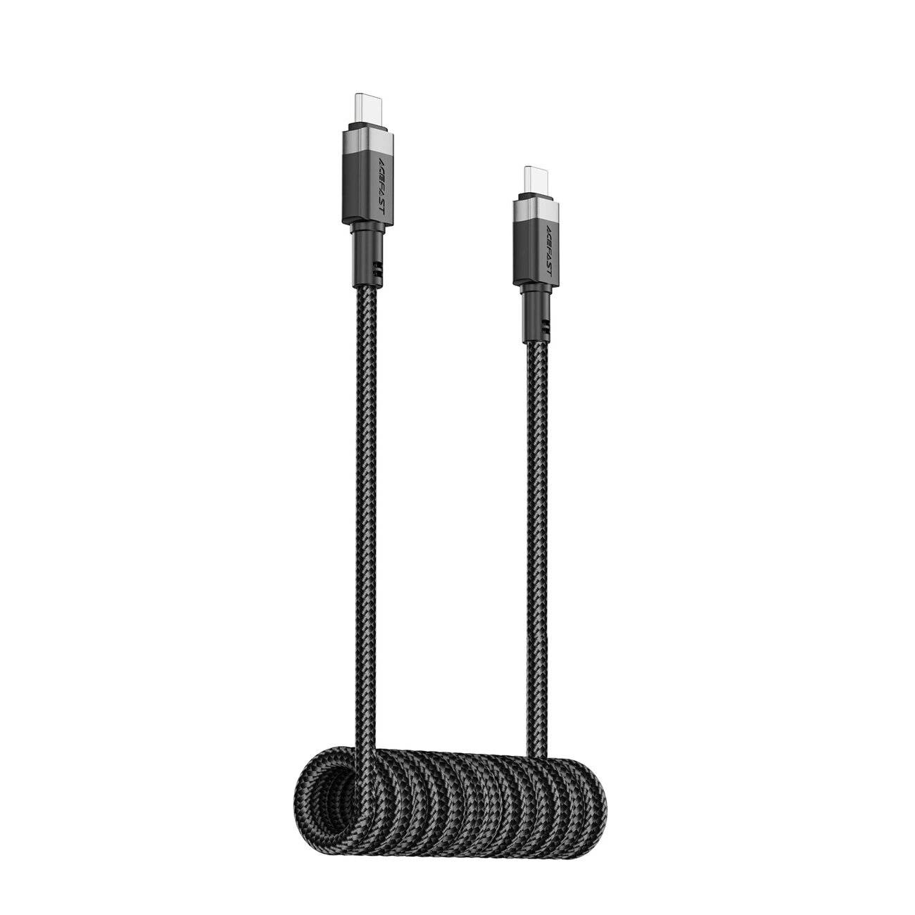 Acefast C14-03 USB-C - Federkabel 480Mb/s 3A 1,2m Schwarz