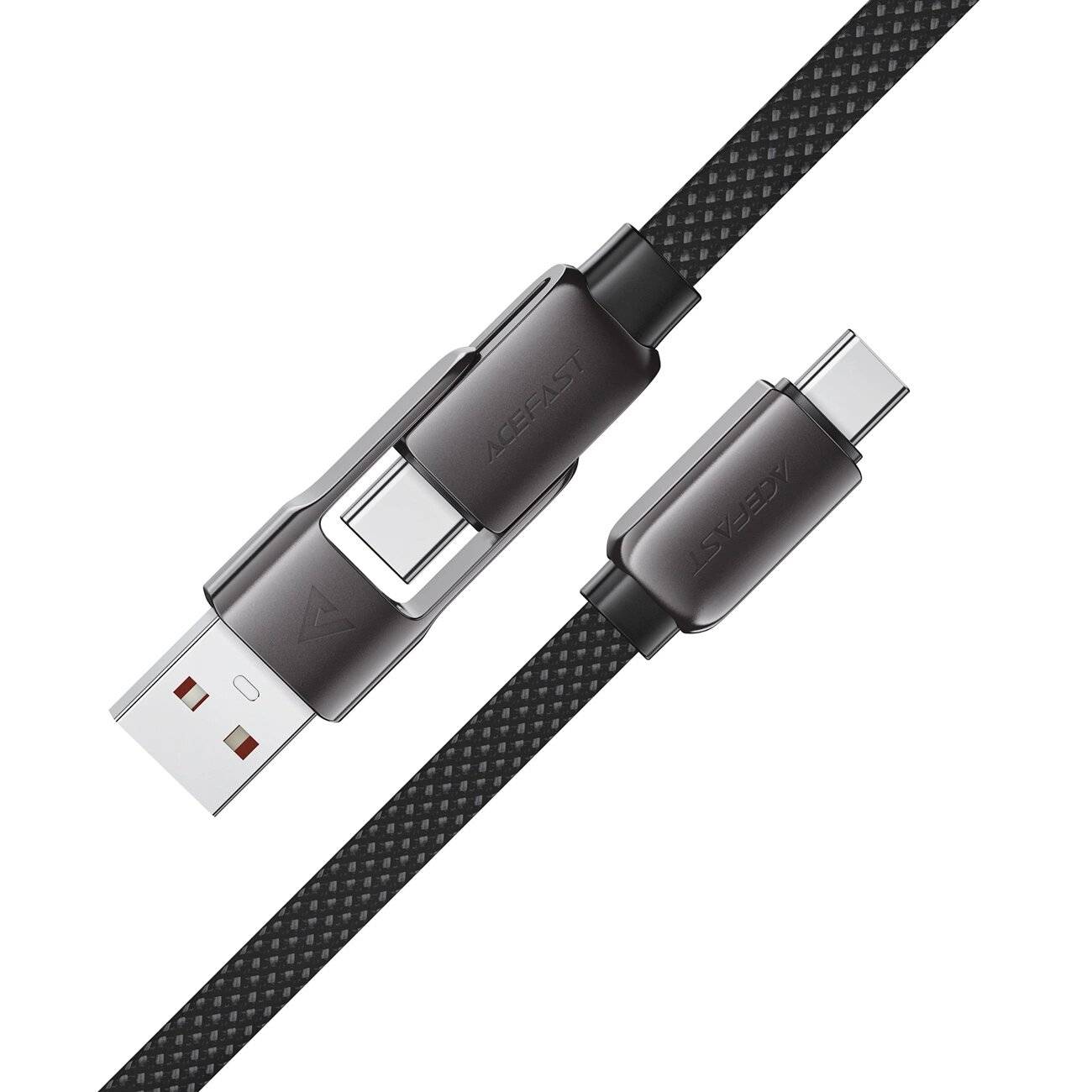 Acefast C13-04 USB-C - USB-A / Kabel 480Mb/s 3A 1,2m Schwarz