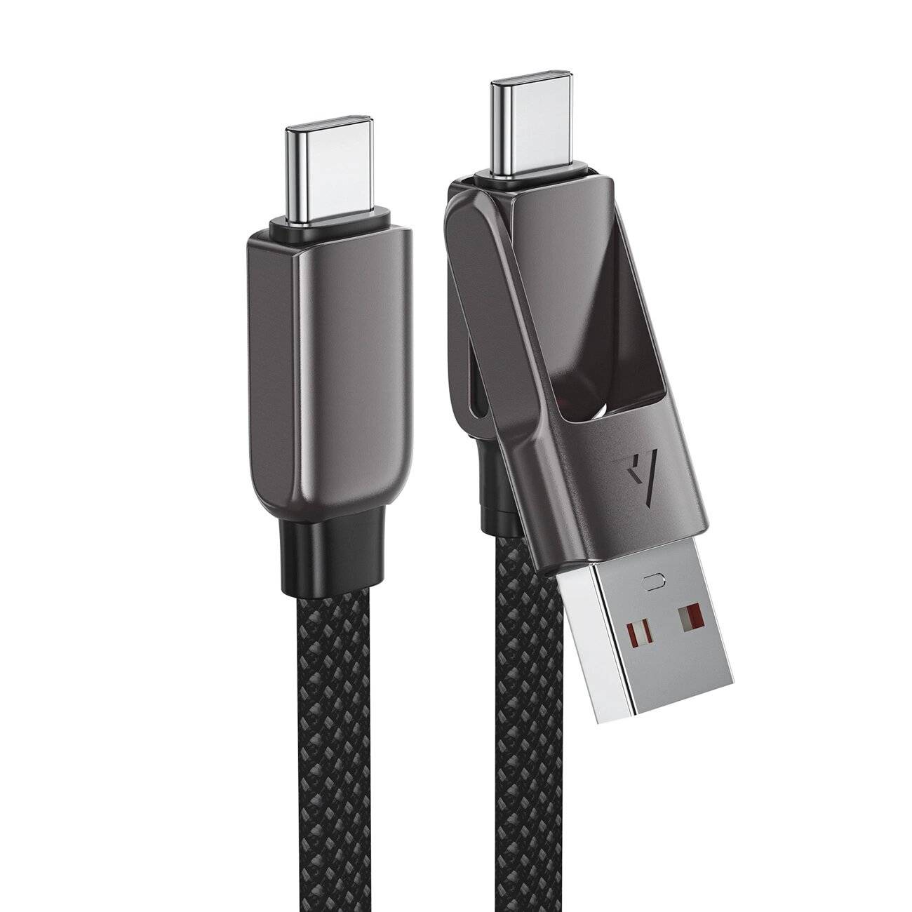 Acefast C13-05 USB-C - USB-A / Kabel 480Mb/s 3A 0,2m Schwarz