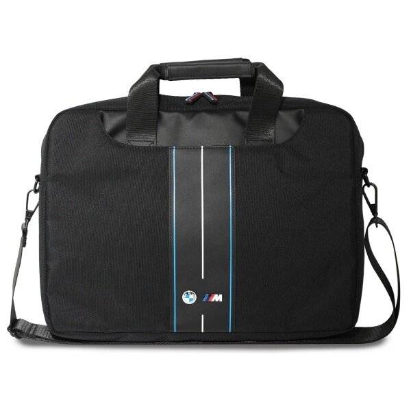 BMW Tasche BMCB15COMPVSKL 16″ schwarz/schwarz Nylon Blue Stripe
