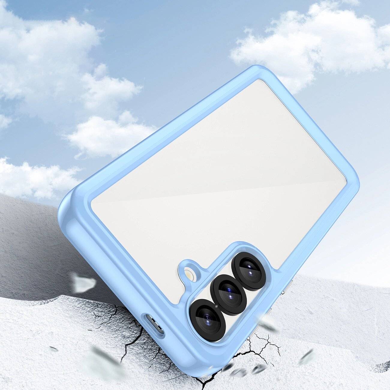 Outer Space Case Silikonhülle Gelrahmen Samsung Galaxy S25 – blau