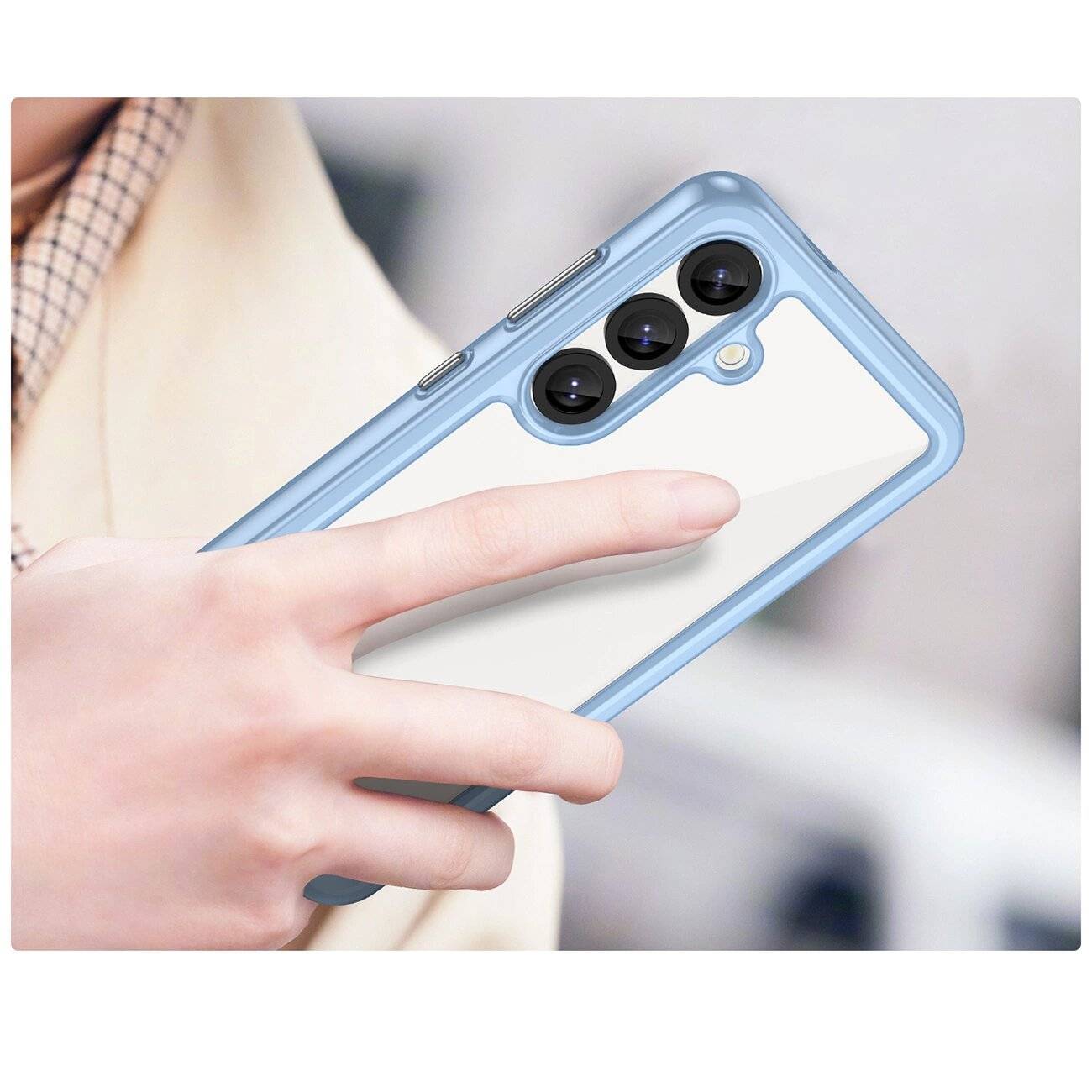 Outer Space Case Silikonhülle Gelrahmen Samsung Galaxy S25 – blau