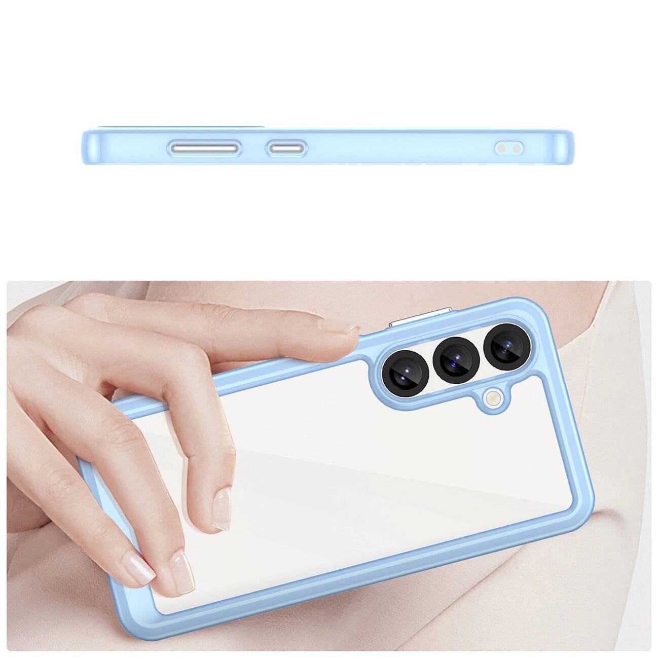 Outer Space Case Silikonhülle Gelrahmen Samsung Galaxy S25 – blau