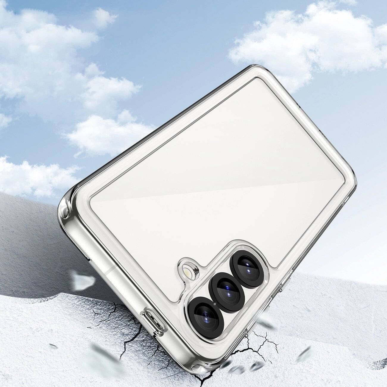 Outer Space Silikonhülle Gelrahmen Samsung Galaxy S25 – Transparent Schwarz