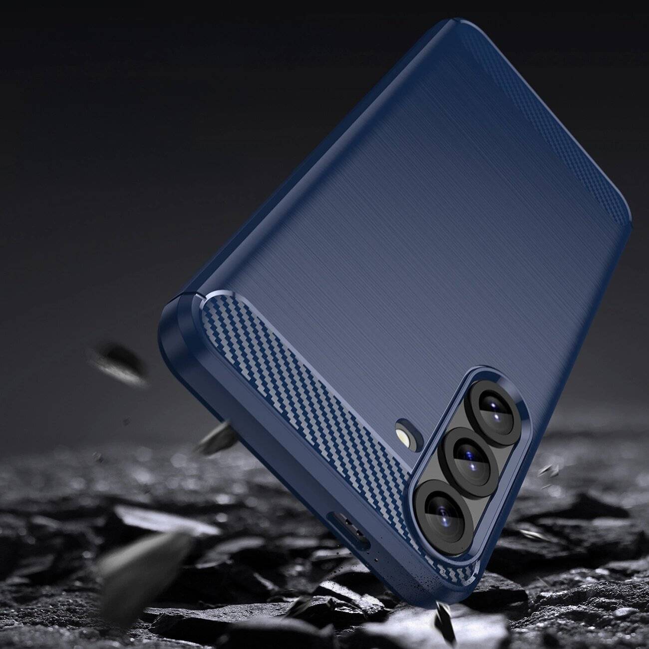 Carbon Case Silikonhülle Samsung Galaxy S25+ - blau