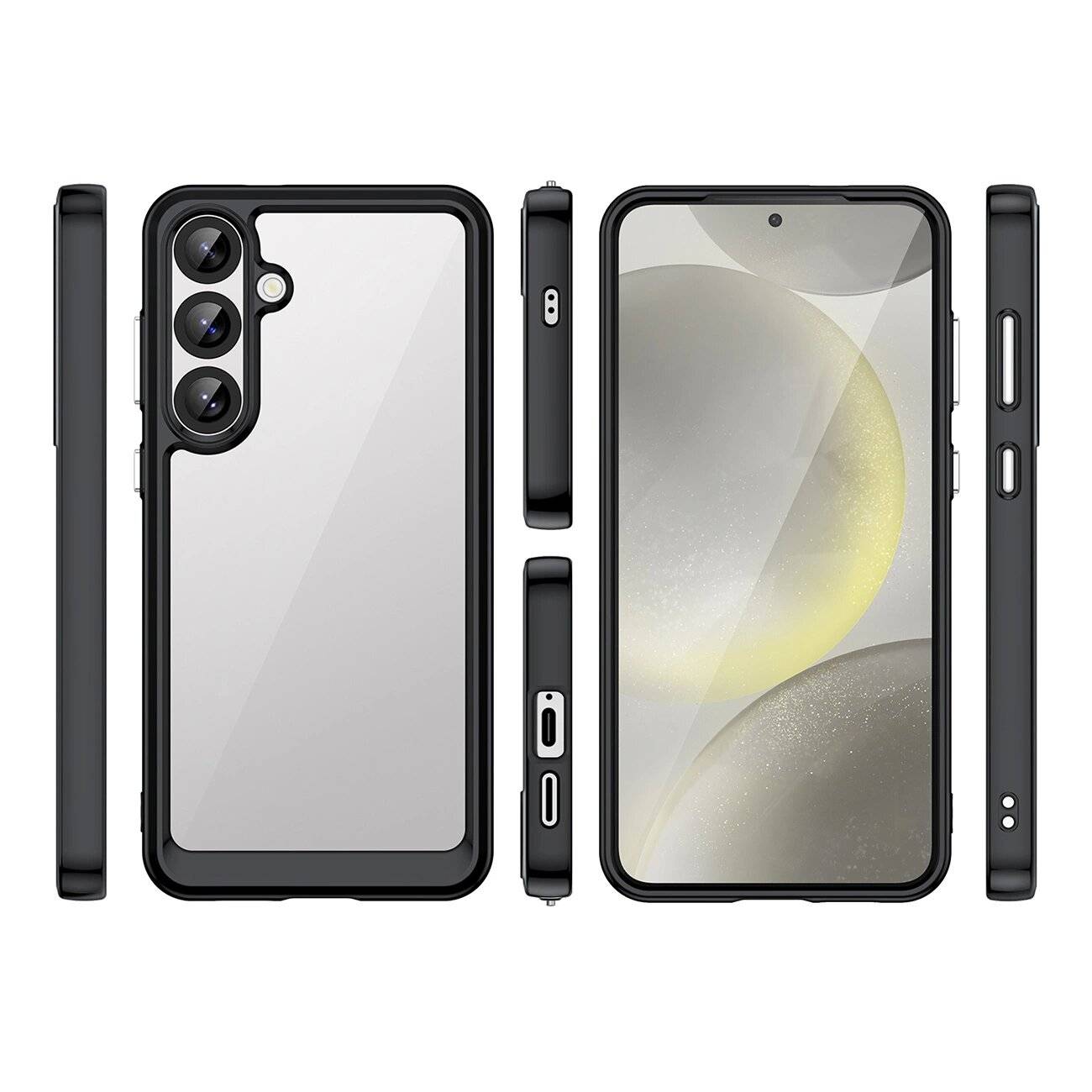 Outer Space Case Silikonhülle Gelrahmen Samsung Galaxy S25+ – Schwarz