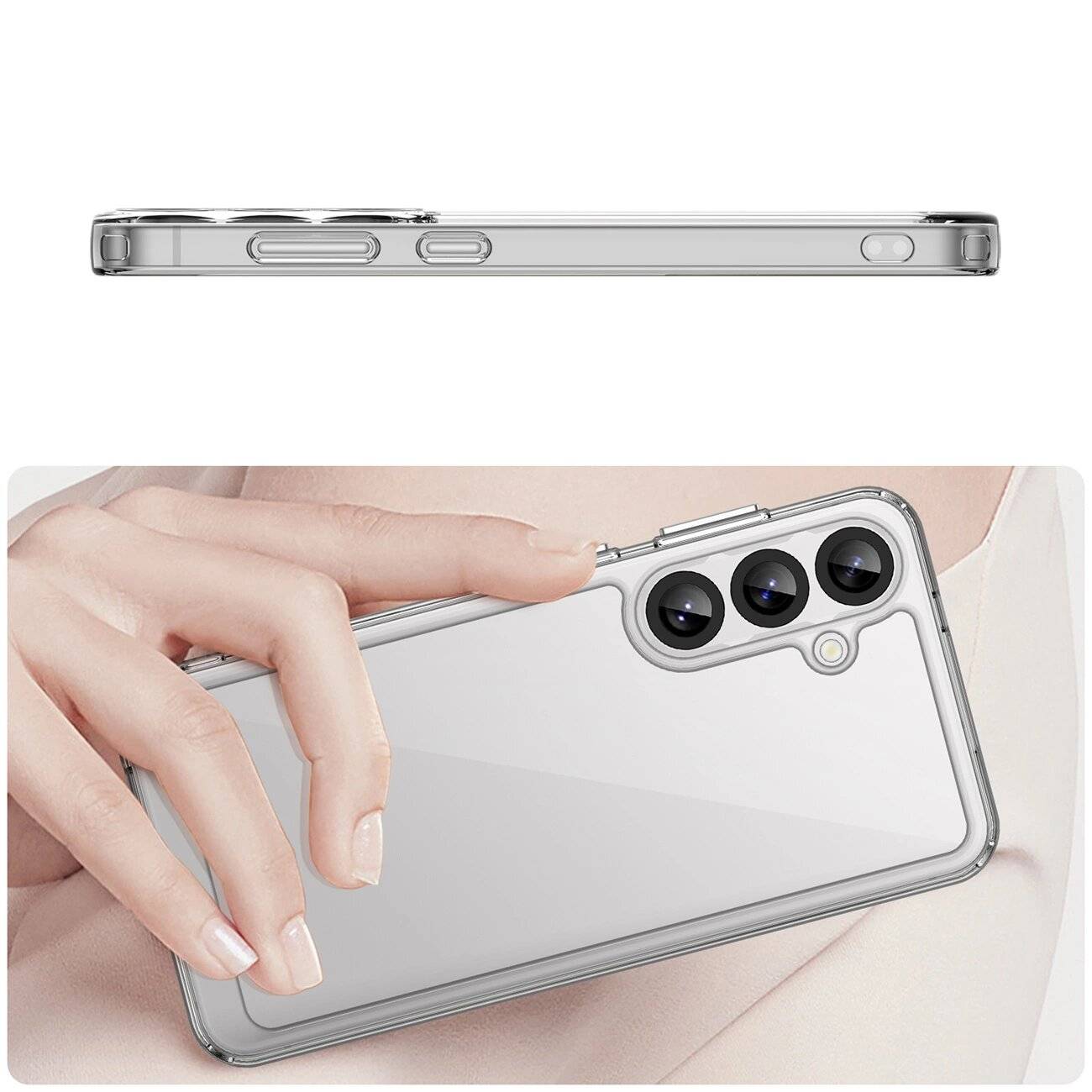 Outer Space Case Silikonhülle Gelrahmen Samsung Galaxy S25+ – transparent