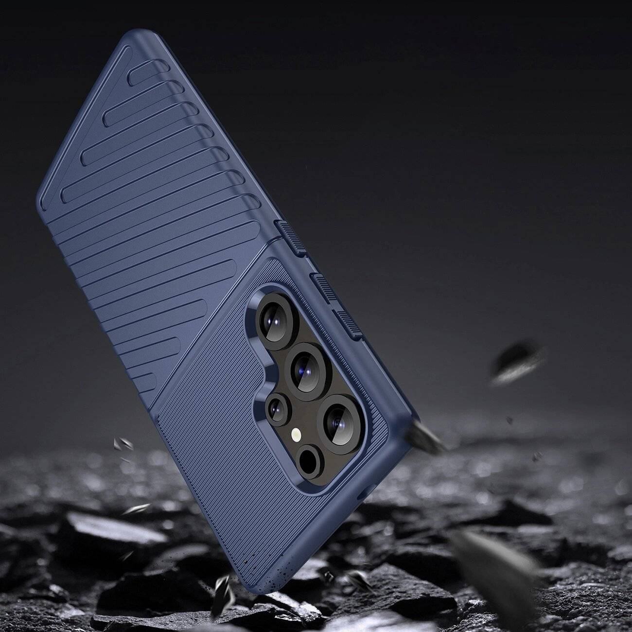 Thunder Case Hülle Samsung Galaxy S25 Ultra Silikon Panzerhülle - Blau