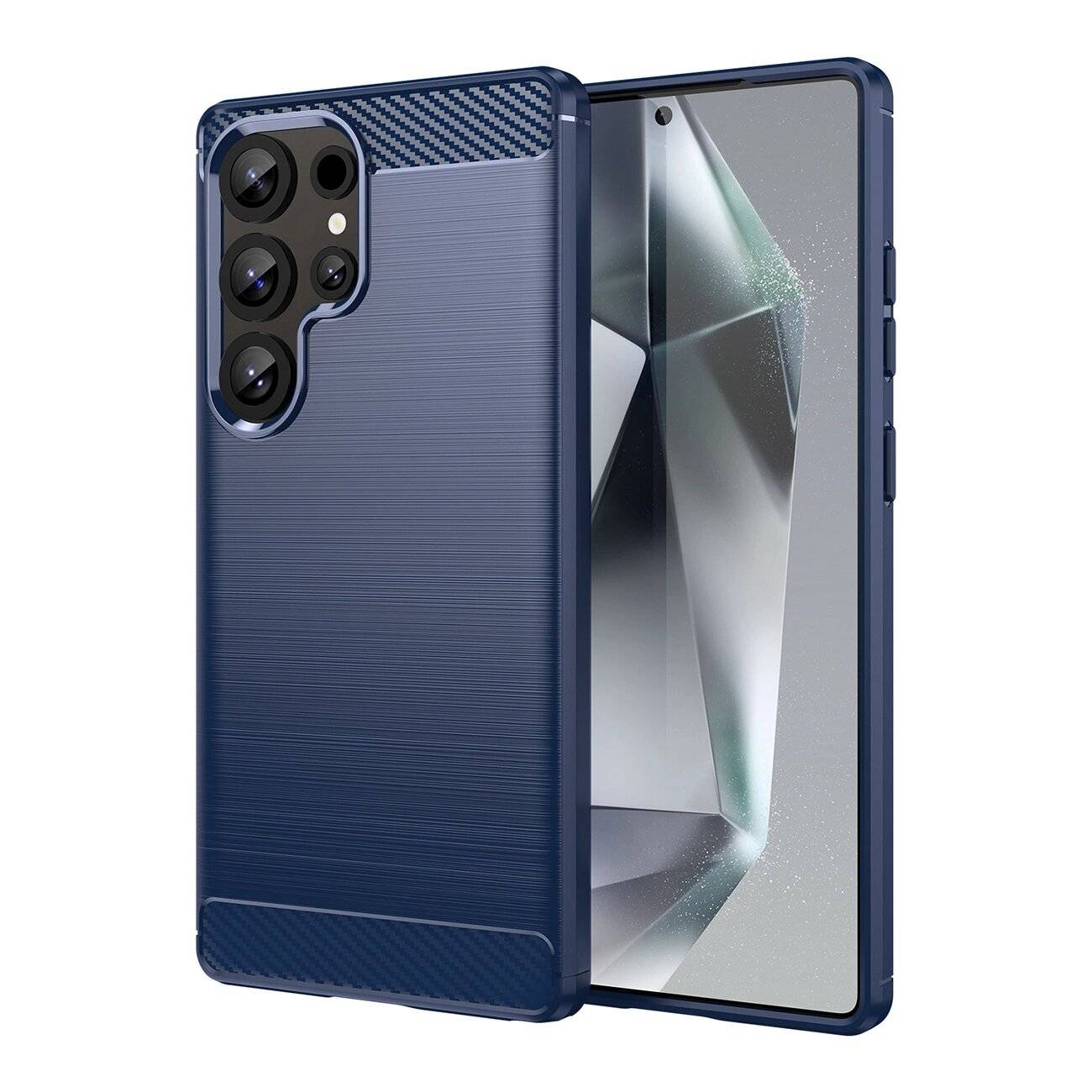 Carbon Case Silikonhülle Samsung Galaxy S25 Ultra - blau