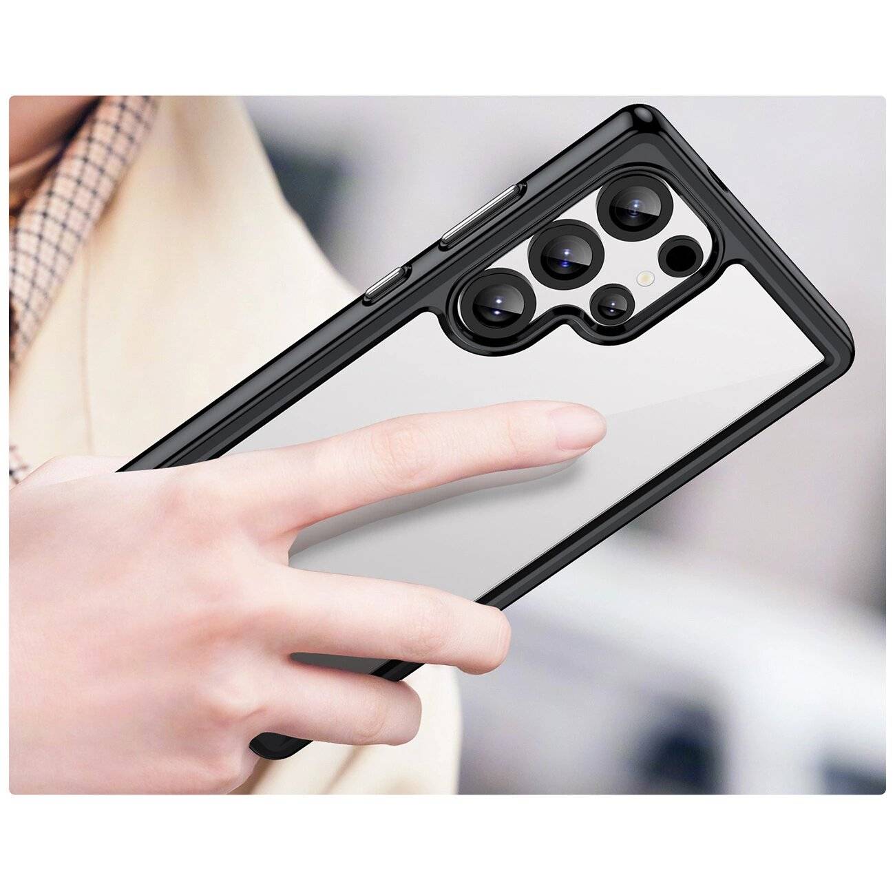 Outer Space Case Silikonhülle Gelrahmen Samsung Galaxy S25 Ultra – Schwarz