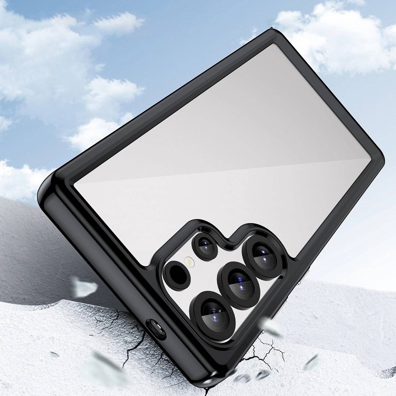 Outer Space Case Silikonhülle Gelrahmen Samsung Galaxy S25 Ultra – Schwarz