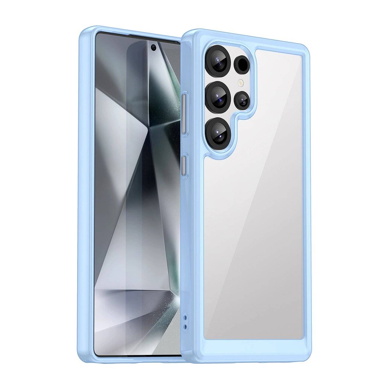 Outer Space Case Silikonhülle Gelrahmen Samsung Galaxy S25 Ultra – blau
