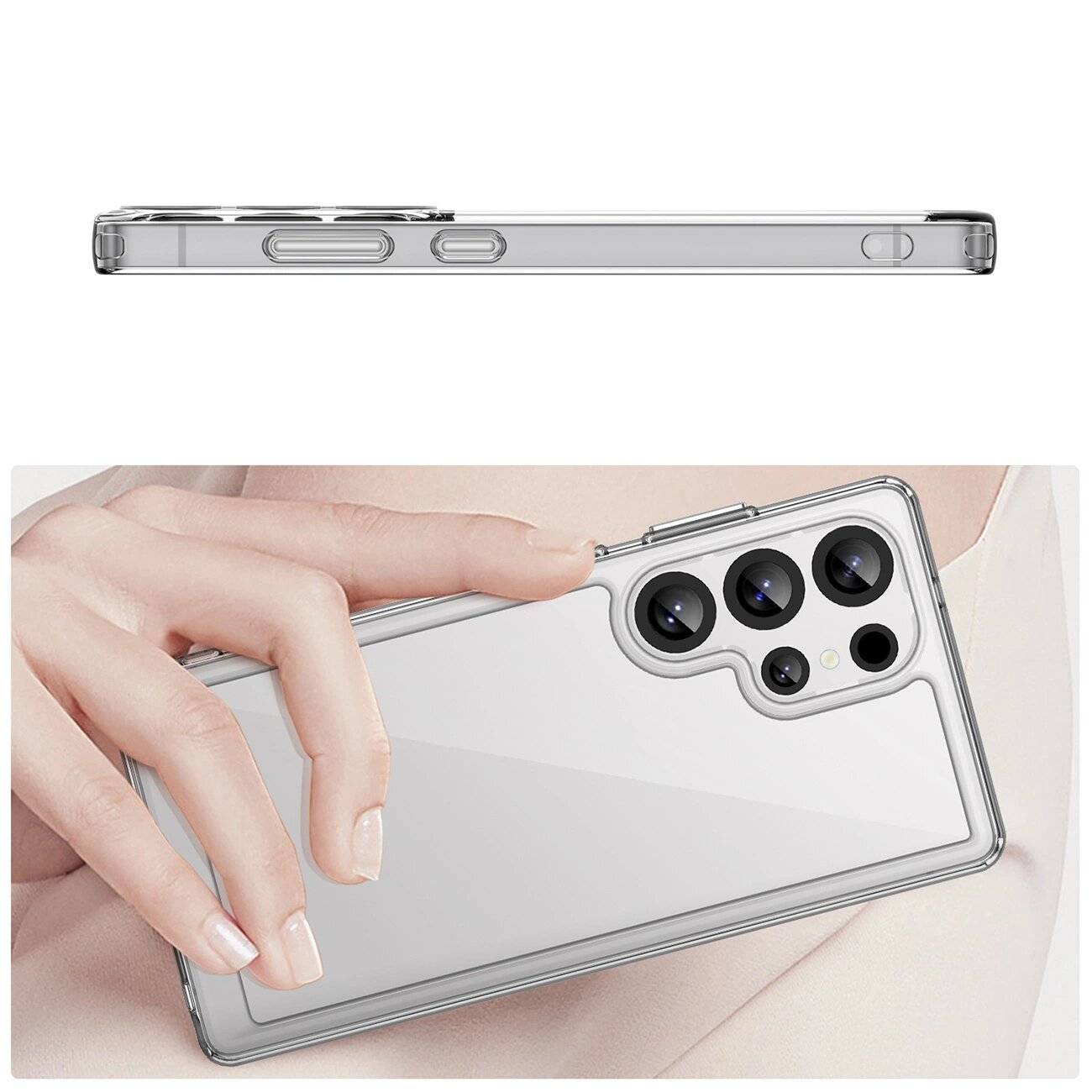 Outer Space Case Silikonhülle Gelrahmen Samsung Galaxy S25 Ultra – transparent