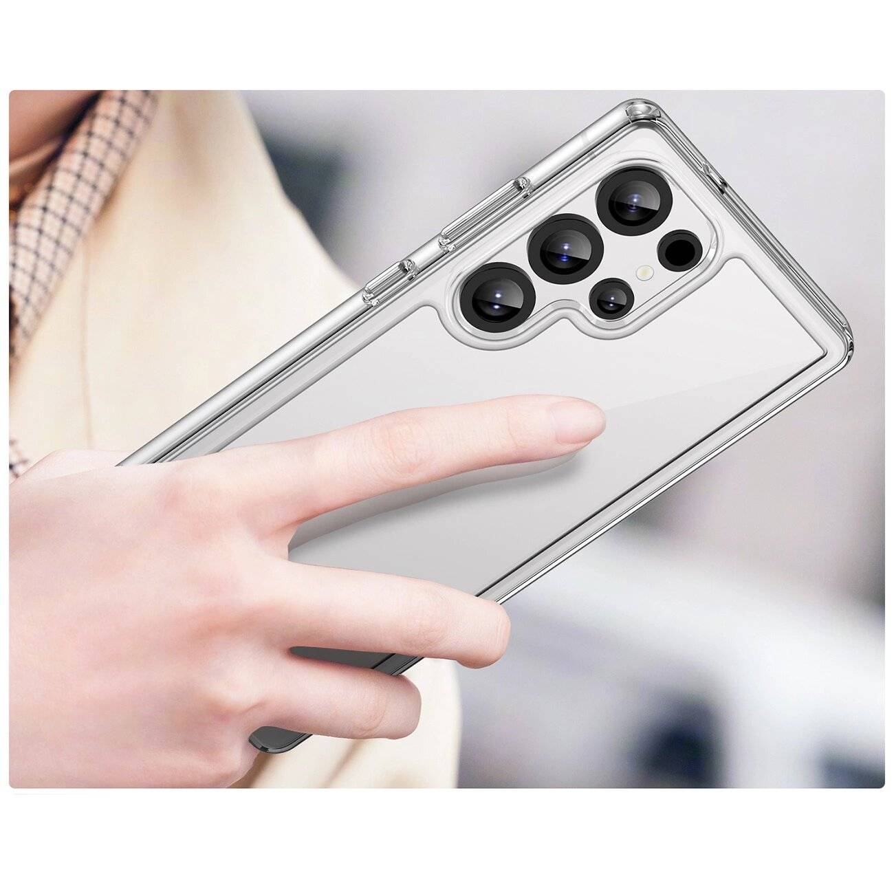 Outer Space Case Silikonhülle Gelrahmen Samsung Galaxy S25 Ultra – transparent