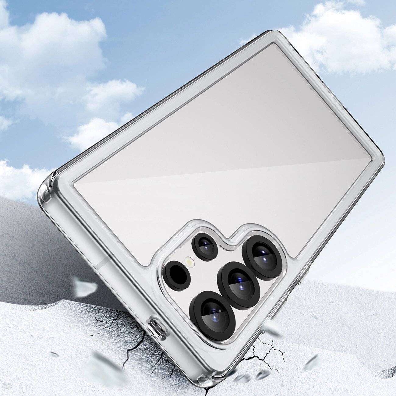 Outer Space Case Silikonhülle Gelrahmen Samsung Galaxy S25 Ultra – transparent