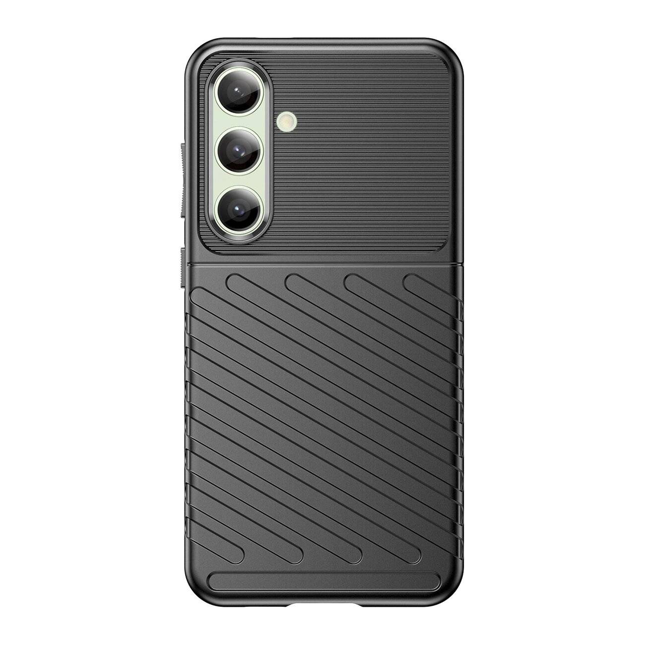 Thunder Case Hülle Samsung Galaxy S24 FE Silikon Panzerhülle - Schwarz
