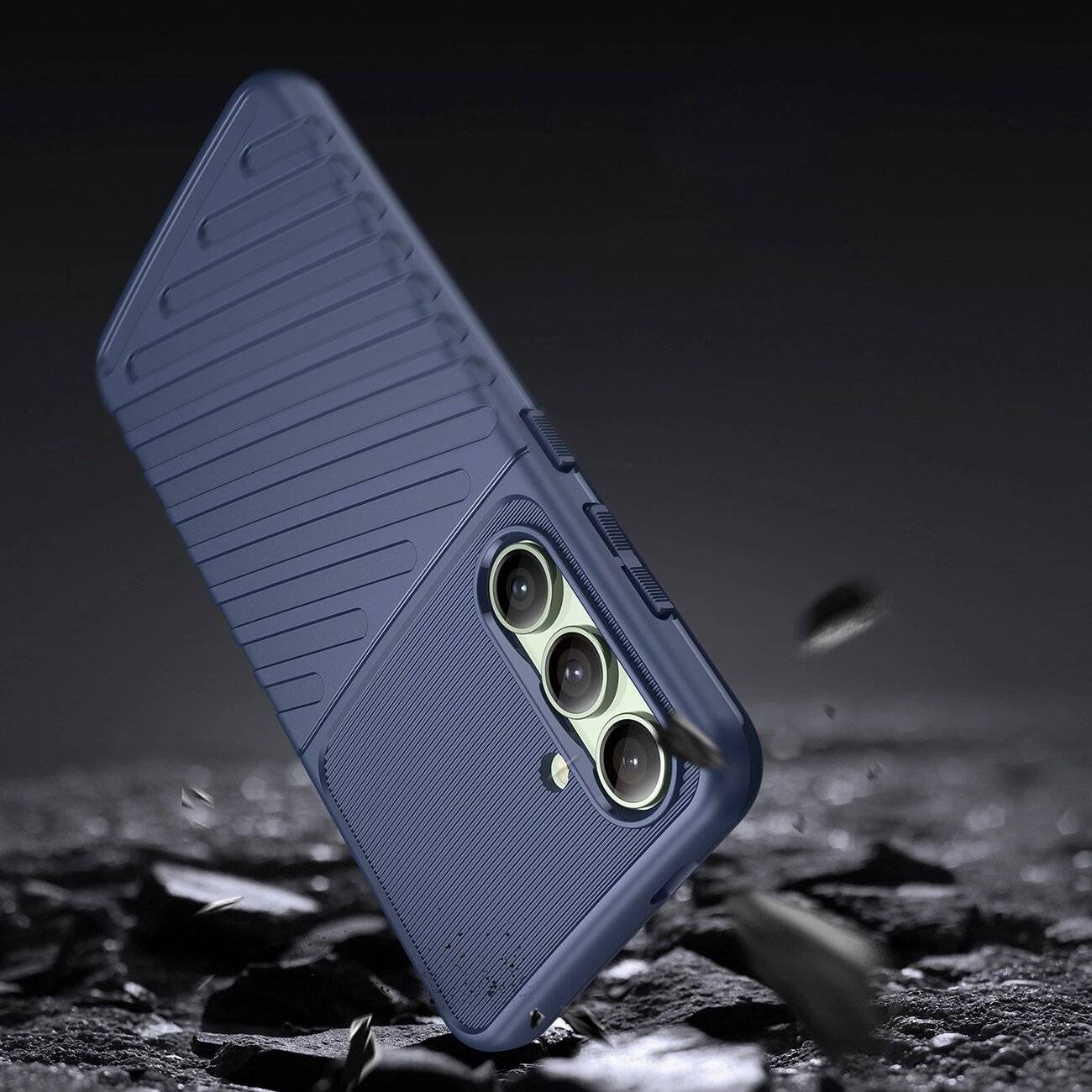 Thunder Case Hülle Samsung Galaxy S24 FE Silikon Panzerhülle - Blau