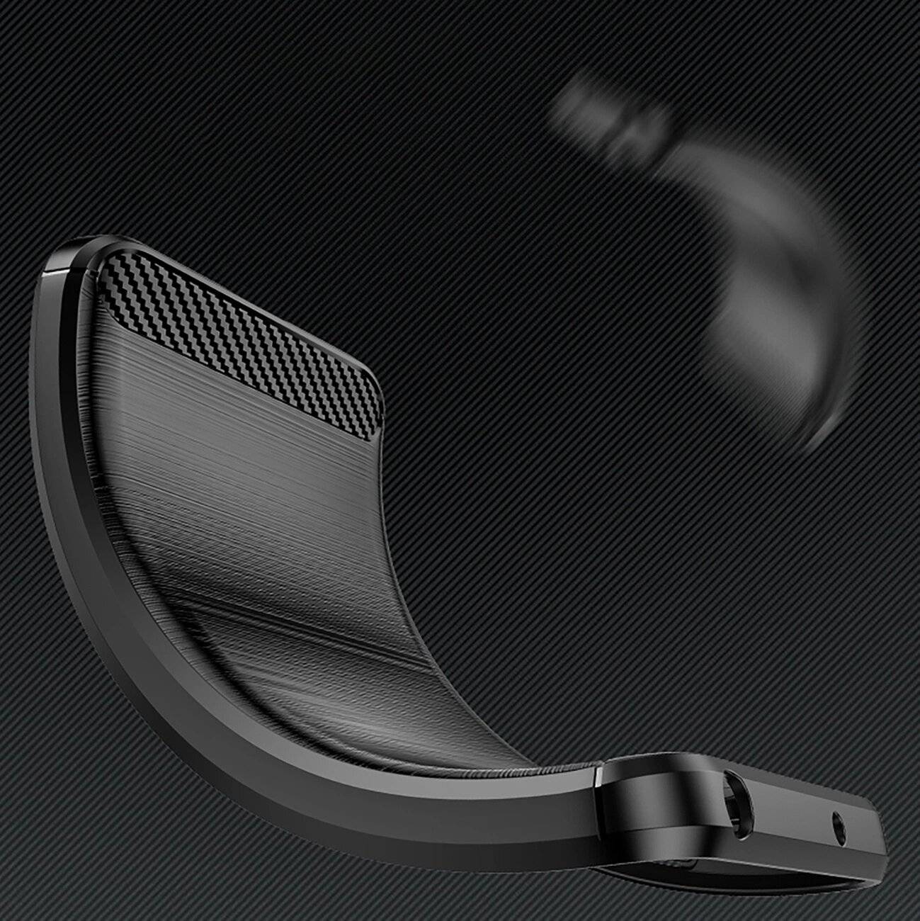 Carbon Case Silikonhülle Samsung Galaxy S24 FE - Schwarz