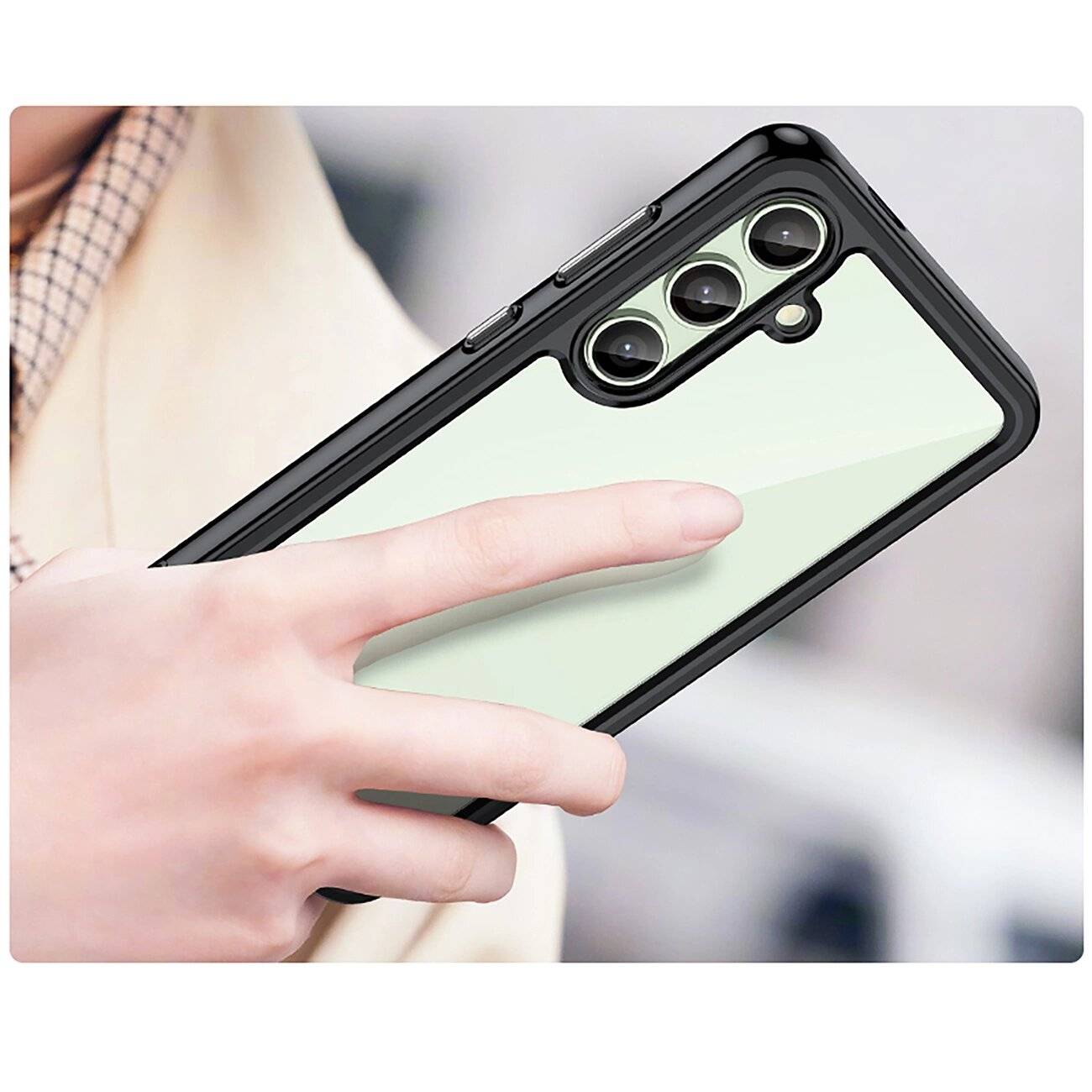 Outer Space Case Silikonhülle Gelrahmen Samsung Galaxy S24 FE – Schwarz