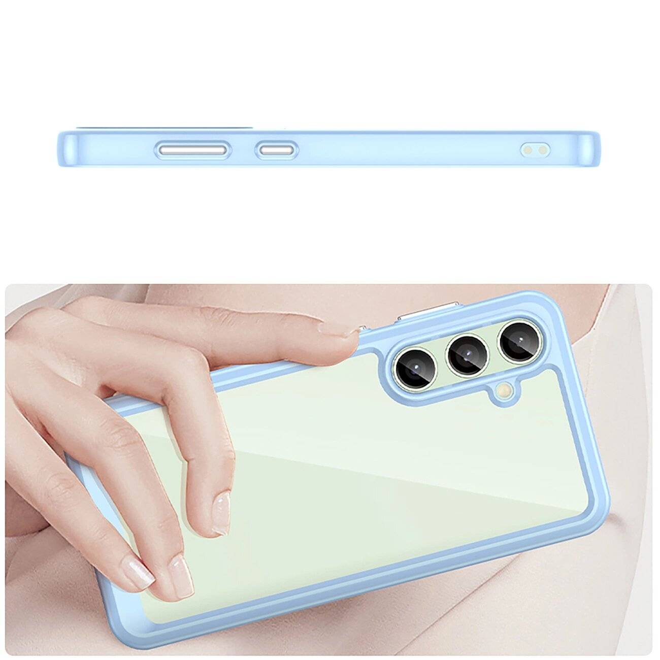 Outer Space Case Silikonhülle Gelrahmen Samsung Galaxy S24 FE – blau