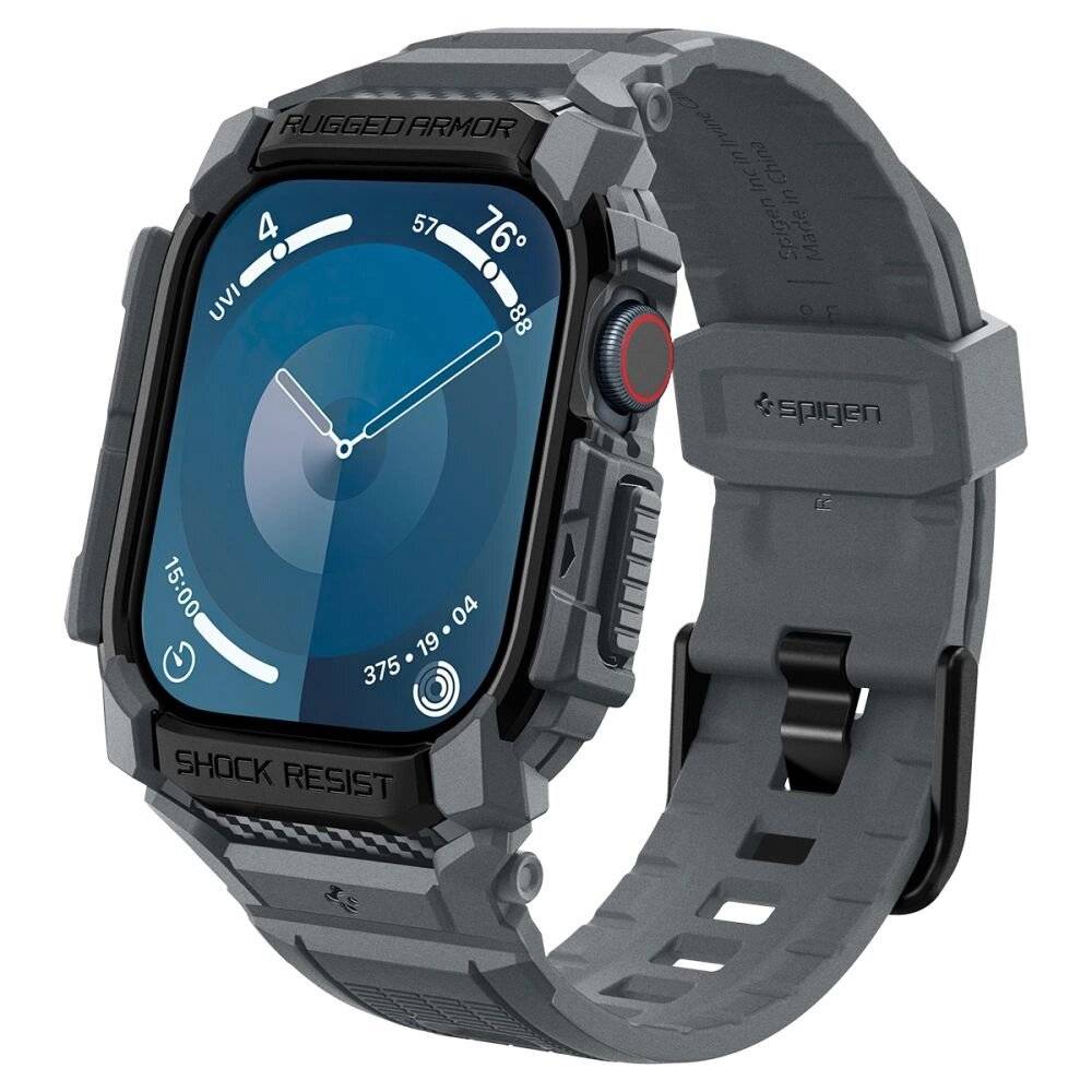 Spigen Rugged Armor Hülle Apple Watch 10 46 mm – Grau