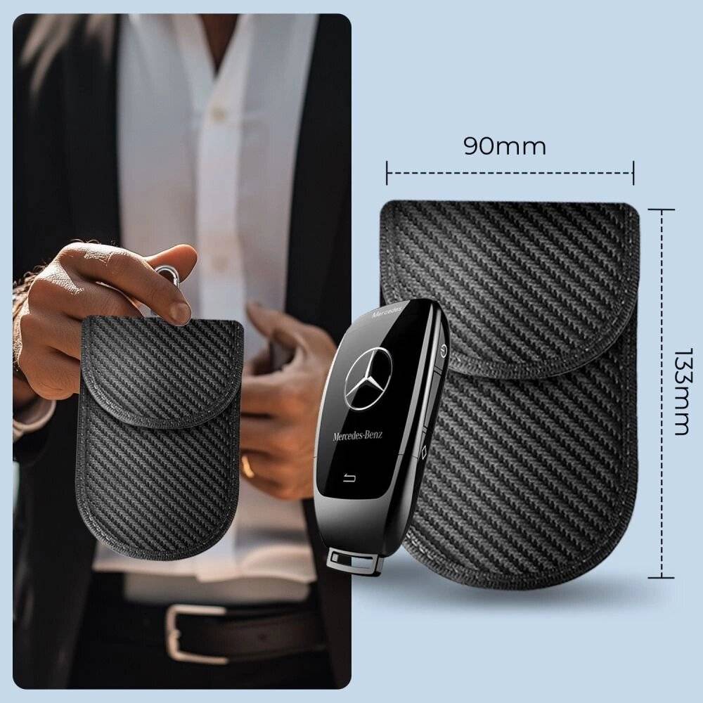 Tech-Protect KLR100 RFID-blockierendes Autoschlüsseletui – Schwarz Carbon