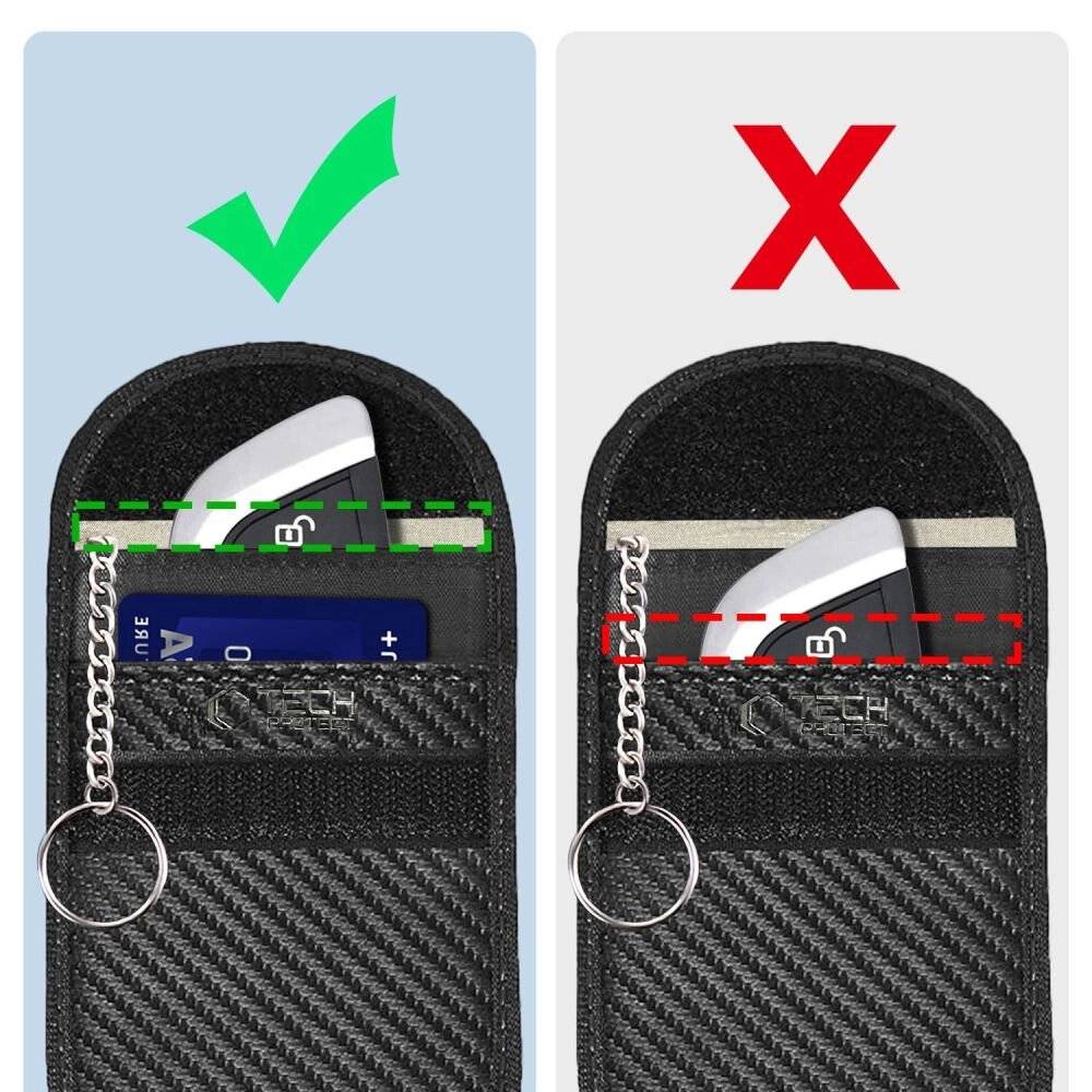 Tech-Protect KLR100 RFID-blockierendes Autoschlüsseletui – Schwarz Carbon